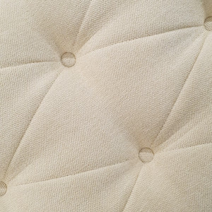 Banc / Bout de lit avec coffre de rangement tissu doux écru - SKY