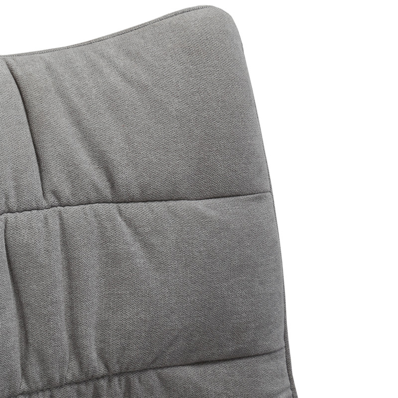 Lot de 2 chaises rotatives en tissu gris clair et pieds métal - MELOW