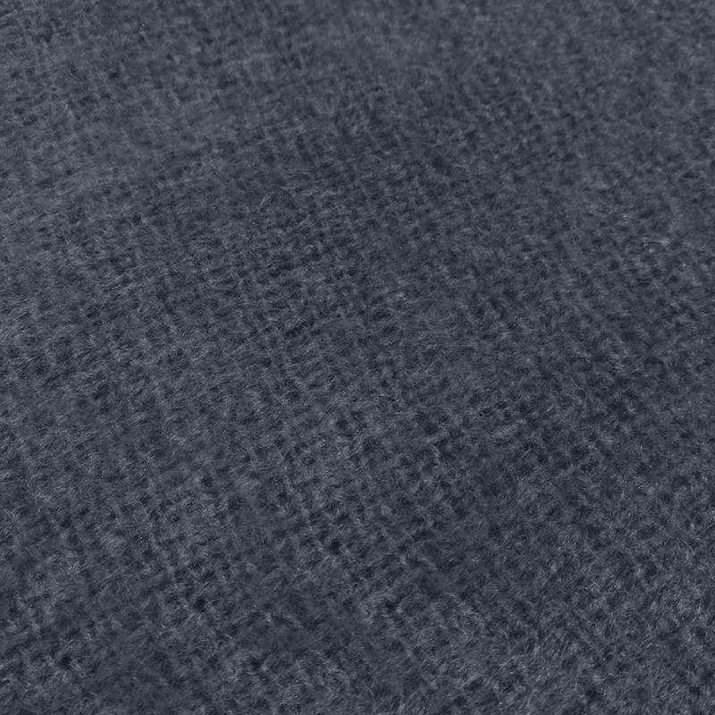Plaid gris foncé 130 x 170 cm doux avec franges - BEHA 4285