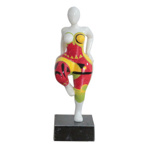 Statue femme debout jambe levée formes abstraites H33 cm - LADY MAYAS