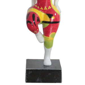 Statue femme debout jambe levée formes abstraites H33 cm - LADY MAYAS