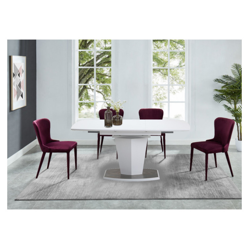 Table de repas extensible 120/160 cm rectangulaire - DONA