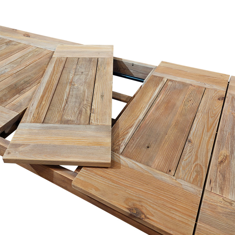 Table extensible 224 à 304 cm en bois de pin massif recyclé - CHALET