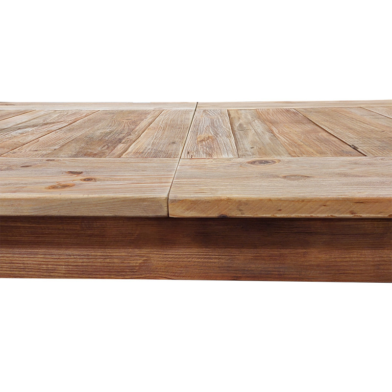 Table extensible 224 à 304 cm en bois de pin massif recyclé - CHALET