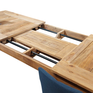 Table repas extensible 224 / 304 cm en bois de pin recyclé - CHALET