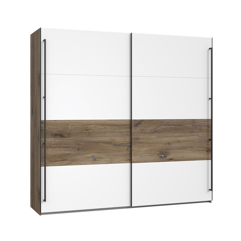 Armoire dressing 2 portes coulissantes contemporaines pas cher