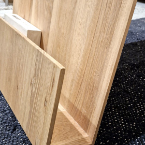Table basse rectangulaire en bois clair avec porte magazines 119 x 35 x 60 cm - Naturel et Design - EKOS