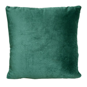 Lot de 2 coussins carrés 45 x 45 cm en velours vert foncé et formes géométriques déhoussable - décoration salon - NOBLE