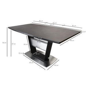 Table de repas céramique extensible 160 à 210 cm - DIVINE