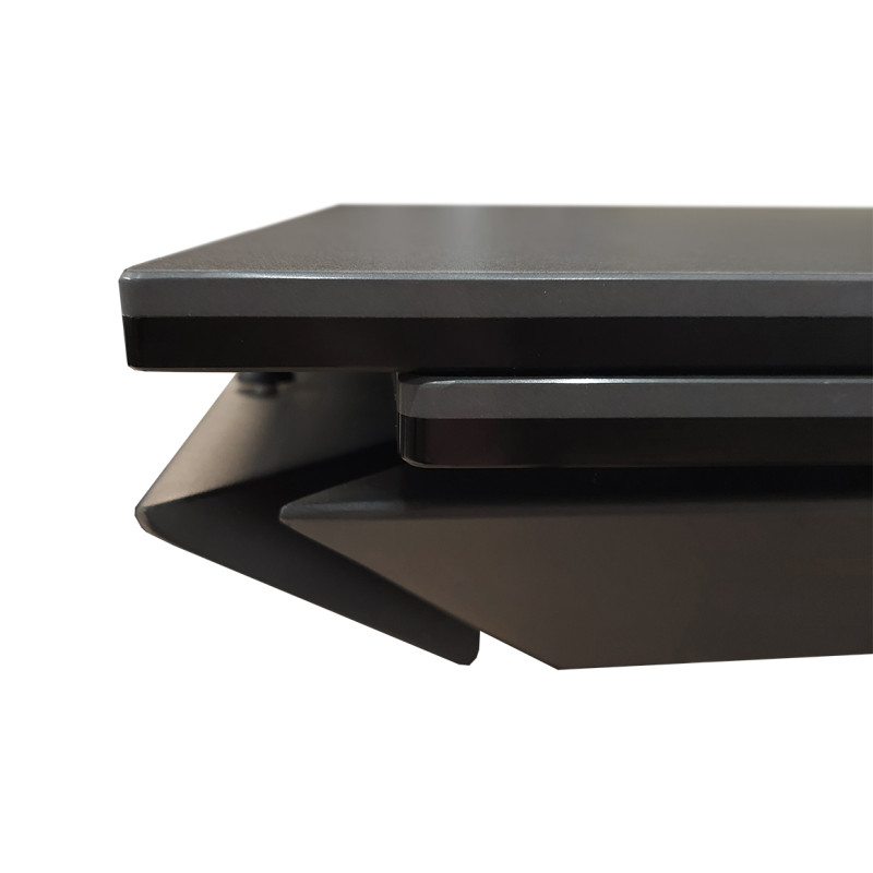 Table extensible 160 à 240 cm céramique gris pieds acier - DRAKKAR