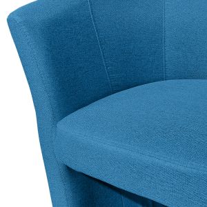 Fauteuil cabriolet en tissu bleu lagon - CABRI