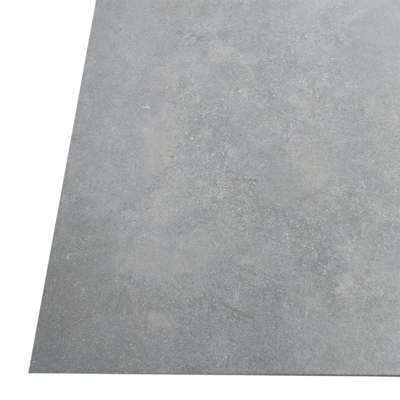 Table de repas extensible 180/260 cm plateau en céramique gris effet béton et pieds croisés métal noir - OPUS