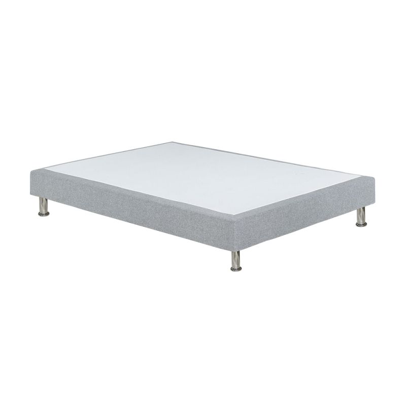 Sommier 90x190 bois massif revêtement coton et polyester - REMIMOS