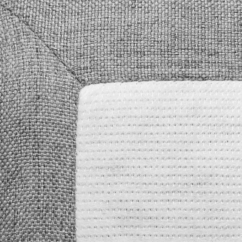 Sommier 90x190 cm bois massif tissu gris pieds métal - REMIMOS