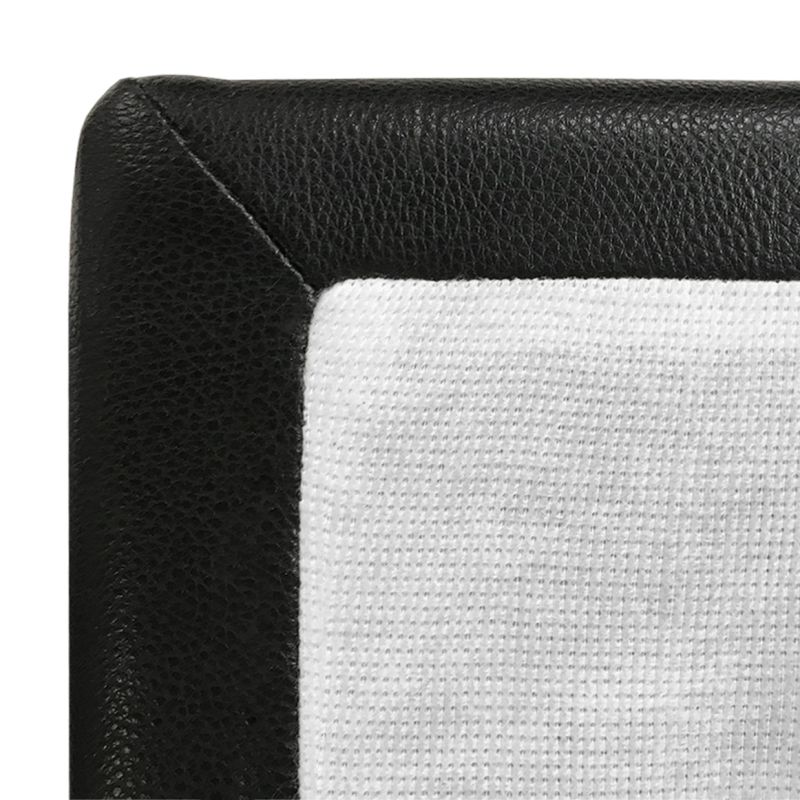 Sommier 160x200 en simili noir tapissier avec 10 lattes rigides renforcées - REMIMOS