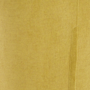 Fauteuil rond pivotant à 360° en tissu doux jaune avec un coussin - style moderne - DAMIEN