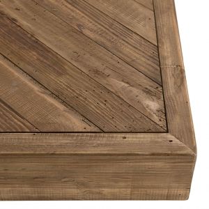 Table basse carré en bois recyclé longueur 100 cm - CHALET