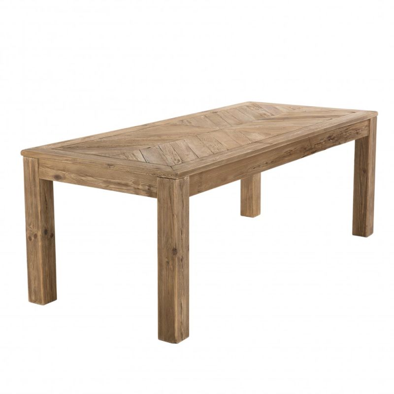 Table de repas rectangulaire 200 cm en bois recyclé -CHALET