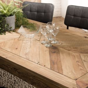 Table de repas rectangulaire 200 cm en bois recyclé -CHALET