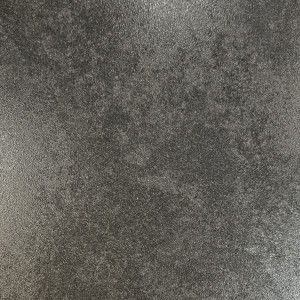 Table Basse Ronde D.89 cm avec Plateau en Céramique Gris Anthracite avec Piètement en Métal Noir - TAMATOA