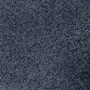 Fauteuil avec Coussins Déhoussables Revêtement en Tissu Chiné Bleu et Pieds en Métal Noir - BOON