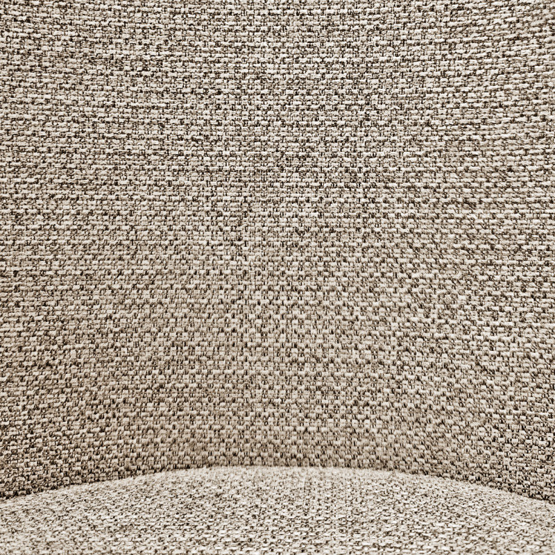 Lot de 2 Chaises en Tissu Chiné Capitonné Taupe avec Pieds en Métal - Moderne et Industriel - CERAMIK