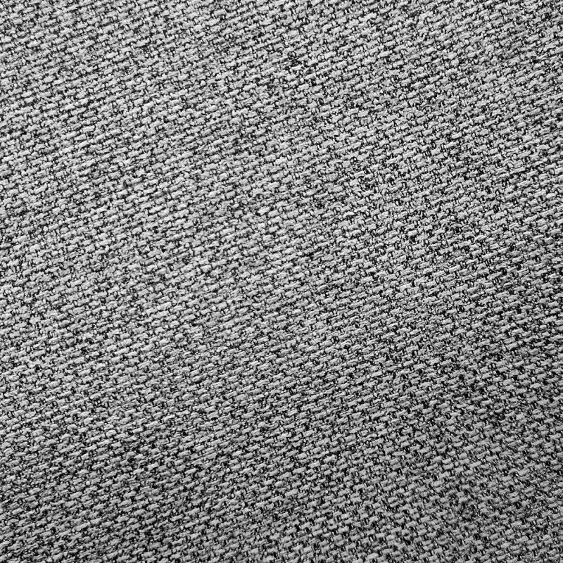 Lot de 2 chaises rotatives 180° tissu chiné et simili gris - DUFFY