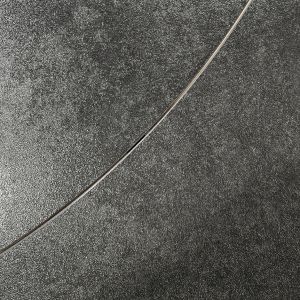 Table extensible ovale 120/180 cm céramique gris et métal - ADELPHIA 3