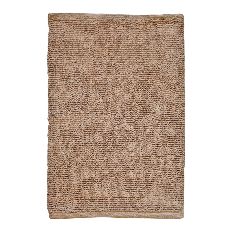 Tapis de Salle de Bain Rectangulaire 40 x 60 cm en Coton Beige - PEPPO