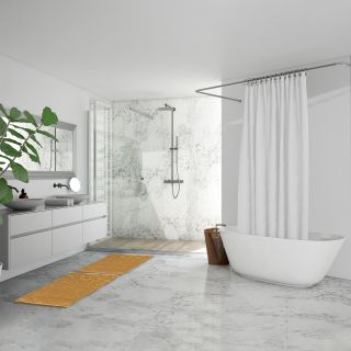 Lot de 2 tapis de salle de bain 40 x 60 cm en coton moutarde - PEPPO