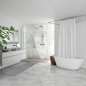 Lot de 2 tapis de salle de bain 40 x 60 cm en coton gris - PEPPO