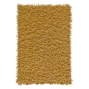 Tapis de Salle de Bain Rectangulaire 40 x 60 cm en Coton Chenille Jaune Moutarde - NAPOLEON