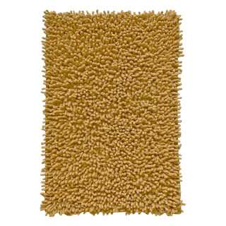 Tapis de Salle de Bain Rectangulaire 40 x 60 cm en Coton Chenille Jaune Moutarde - NAPOLEON