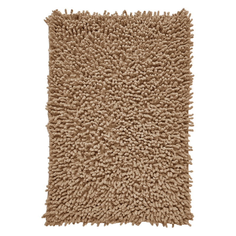 Tapis de Salle de Bain Rectangulaire 40 x 60 cm en Coton Chenille Beige - NAPOLEON