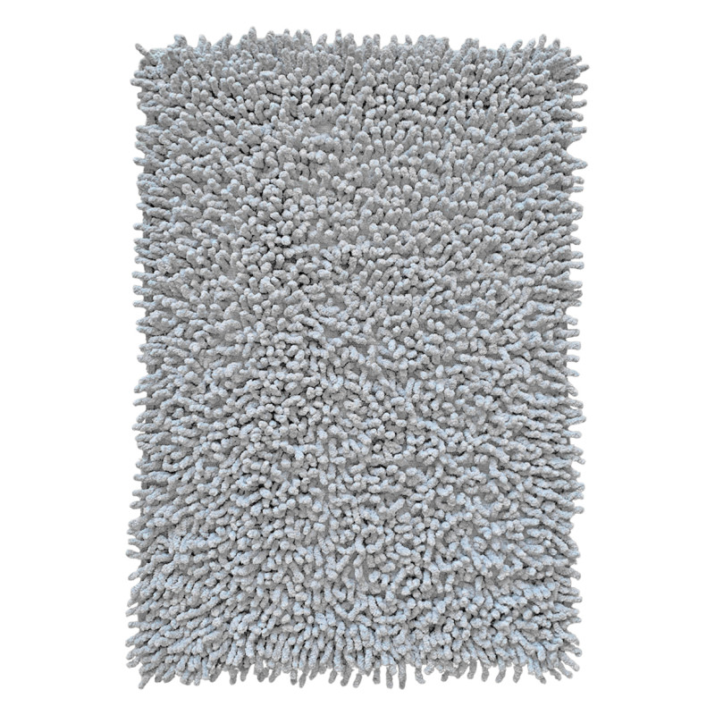 Tapis de Salle de Bain Rectangulaire 40 x 60 cm en Coton Chenille Gris - NAPOLEON