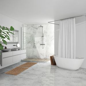 Lot 2 tapis de salle de bain 40 x 60 cm en coton beige - NAPOLEON