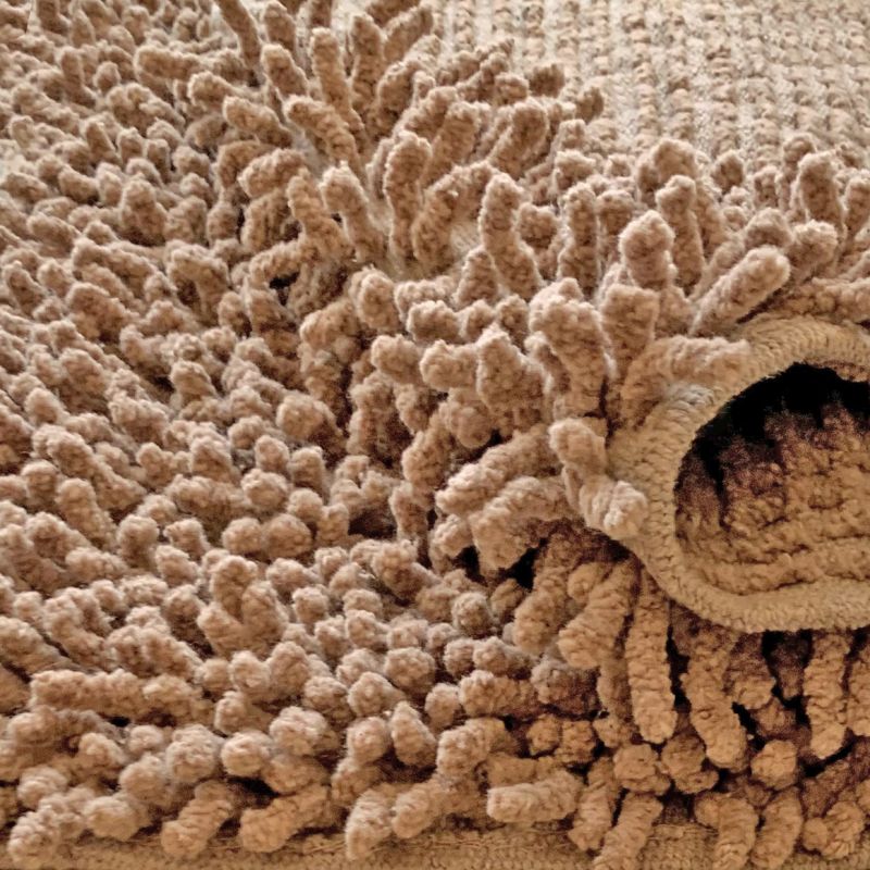 Lot 2 tapis de salle de bain 40 x 60 cm en coton beige - NAPOLEON