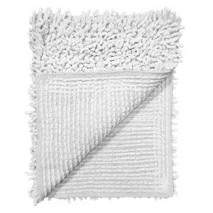 Lot 2 tapis de salle de bain 40 x 60 cm en coton blanc - NAPOLEON