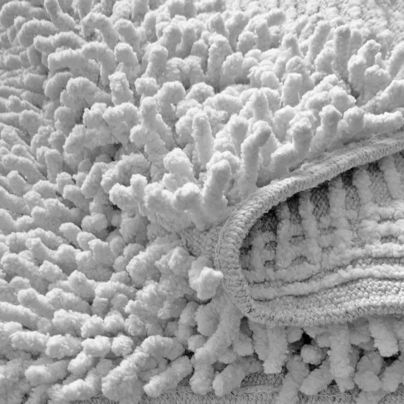 Lot 2 tapis de salle de bain 40 x 60 cm en coton blanc - NAPOLEON