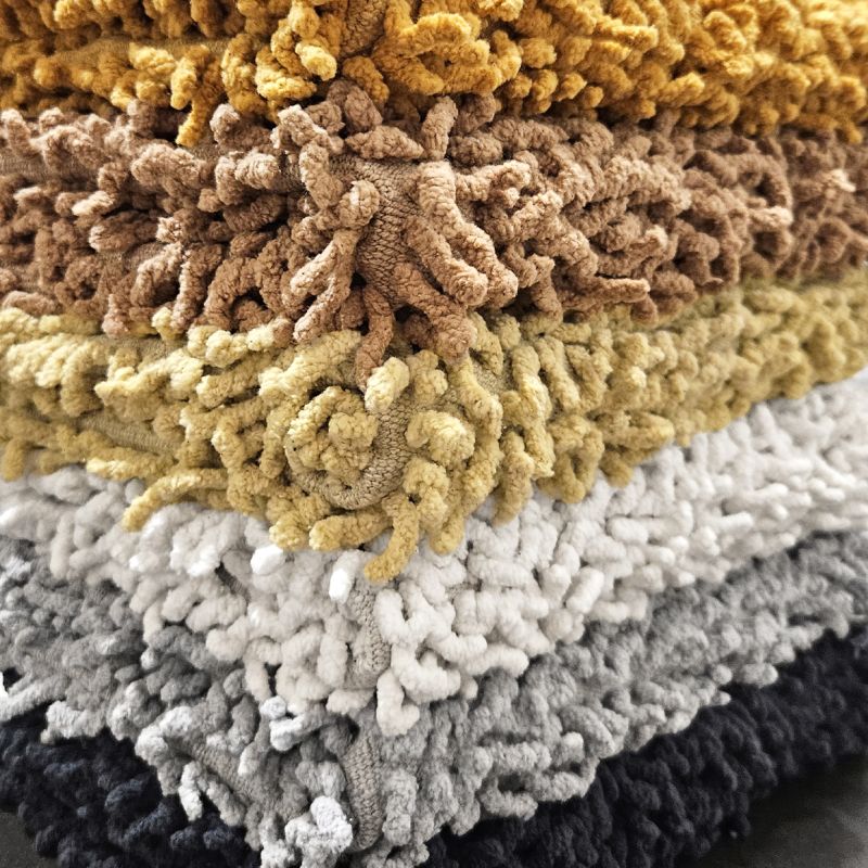 Lot 2 tapis de salle de bain 40 x 60 cm en coton blanc - NAPOLEON