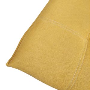 Lot de 2 chaises en tissu jaune avec piètement en métal - ARIA