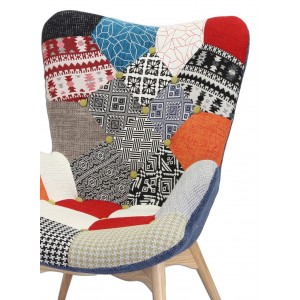 DARLING Le fauteuil déco tapissé patchwork