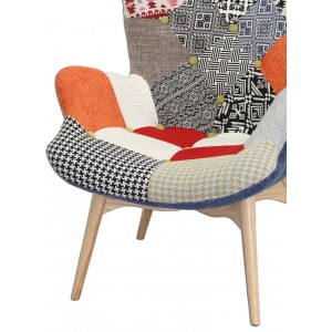 DARLING Le fauteuil déco tapissé patchwork