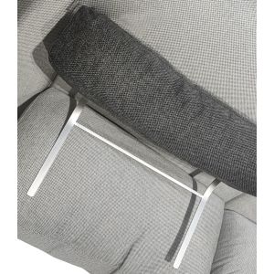 Têtière appuie tête tissu gris clair pour canapé d'angle ALIX - module confort - ALIX