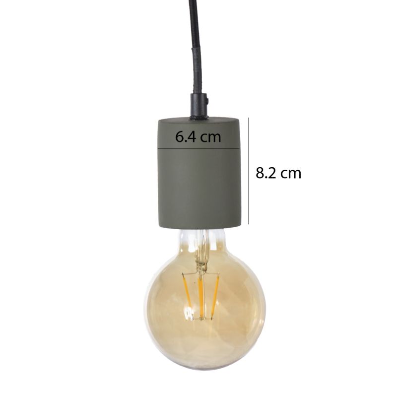 Suspension lumineuse ajustable en béton vert cèdre - CALO 5284