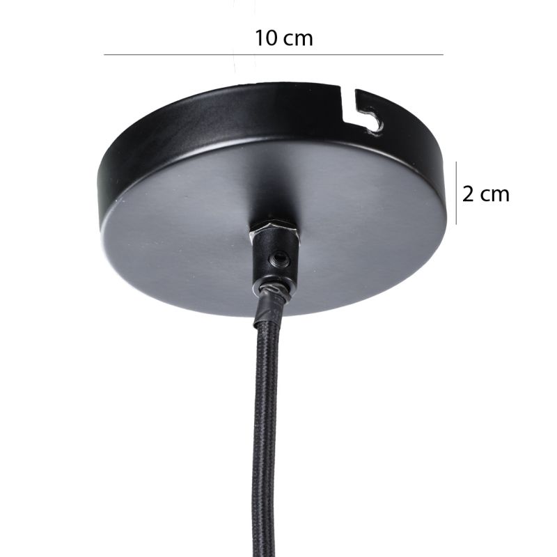 Suspension lumineuse ajustable en béton rose pastel - CALO 5706