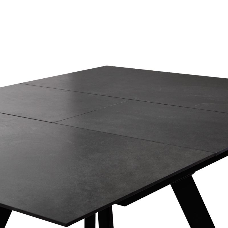 Table carré extensible 140 à 190 cm céramique gris anthracite - RYUK