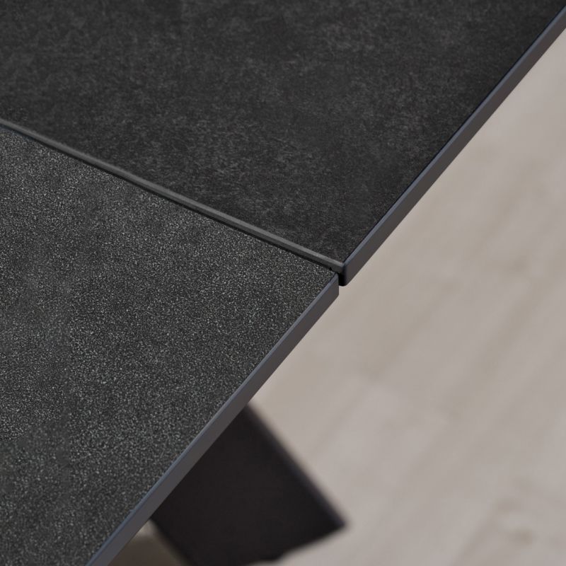 Table carré extensible 140 à 190 cm céramique gris anthracite - RYUK