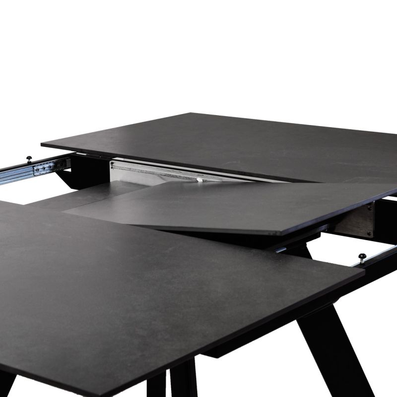 Table carré extensible 140 à 190 cm céramique gris anthracite - RYUK
