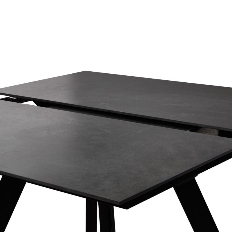 Table carré extensible 140 à 190 cm céramique gris anthracite - RYUK